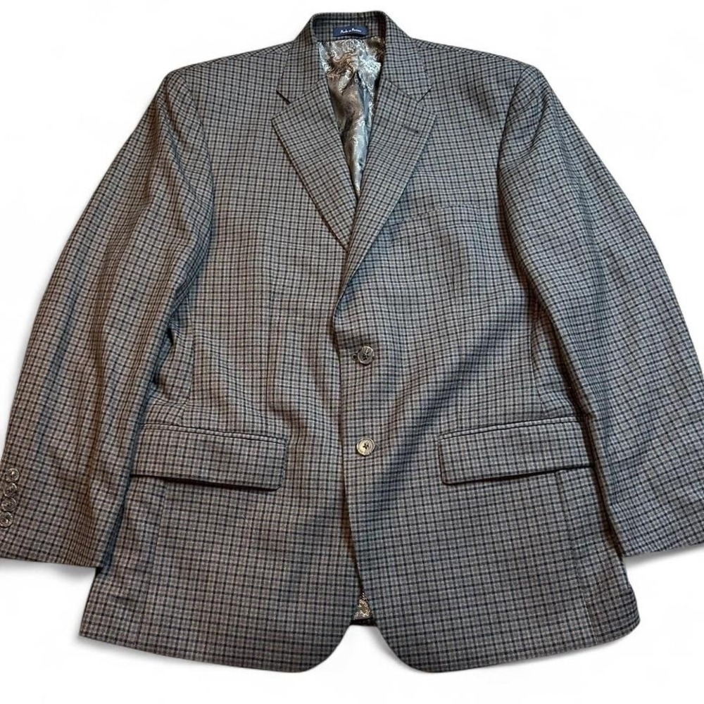 Turnbury glen plaid dressy casual wool blazer size‎ 40s